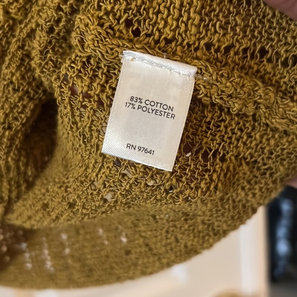 J Jill Women’s Lightweight Cotton Sweater XL in Mustard Gold Brown - Picture 3 of 4